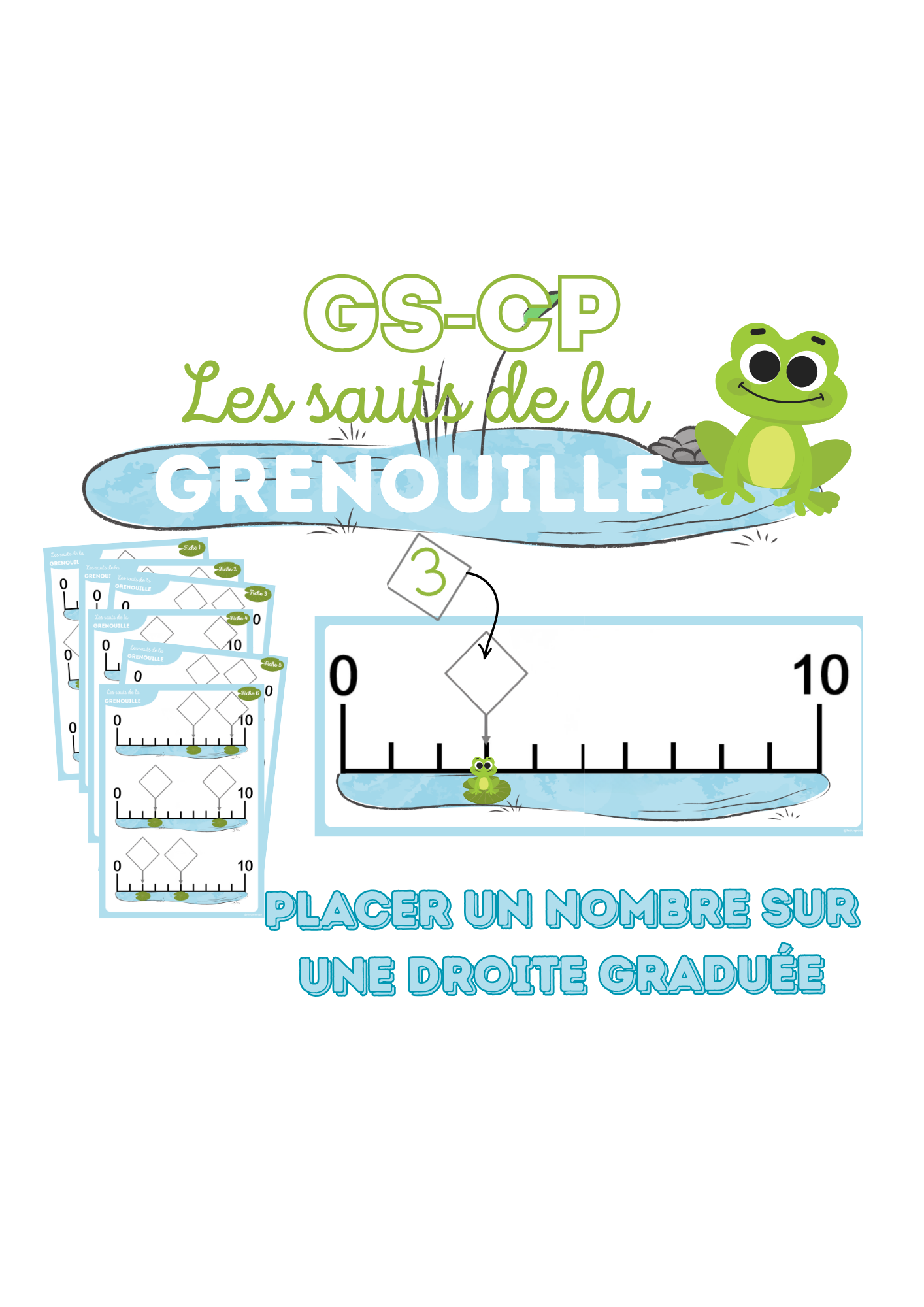 Les sauts de la grenouille – Placer un nombre sur une droite graduée | GS-CP