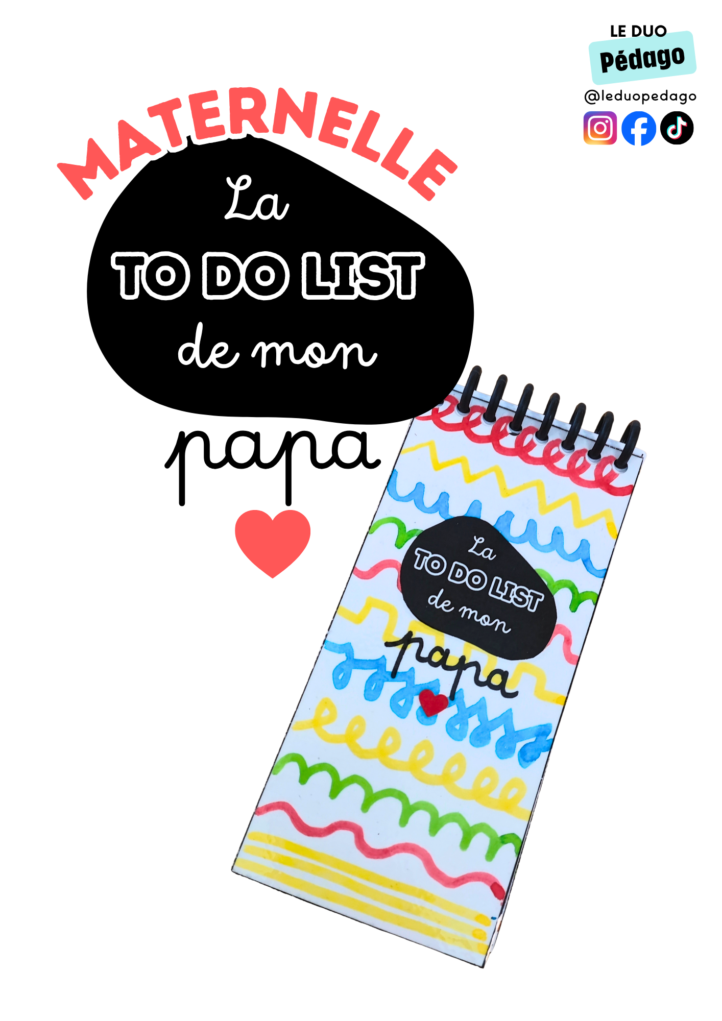 La To Do List de mon papa (ou de ma maman) - Maternelle