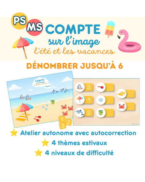 Compte sur l'image – L'été et les vacances (PS – MS)