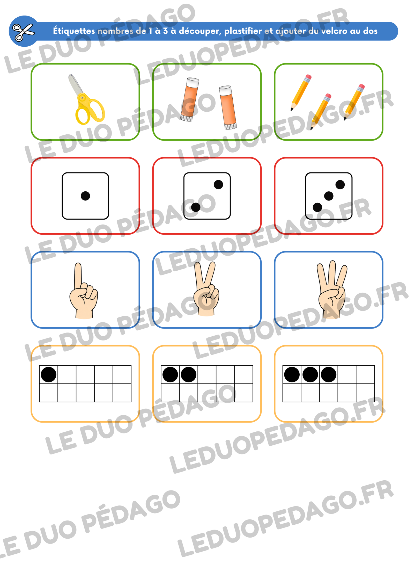 Les cartables des nombres – Atelier autonome PS, MS et GS – Image 6