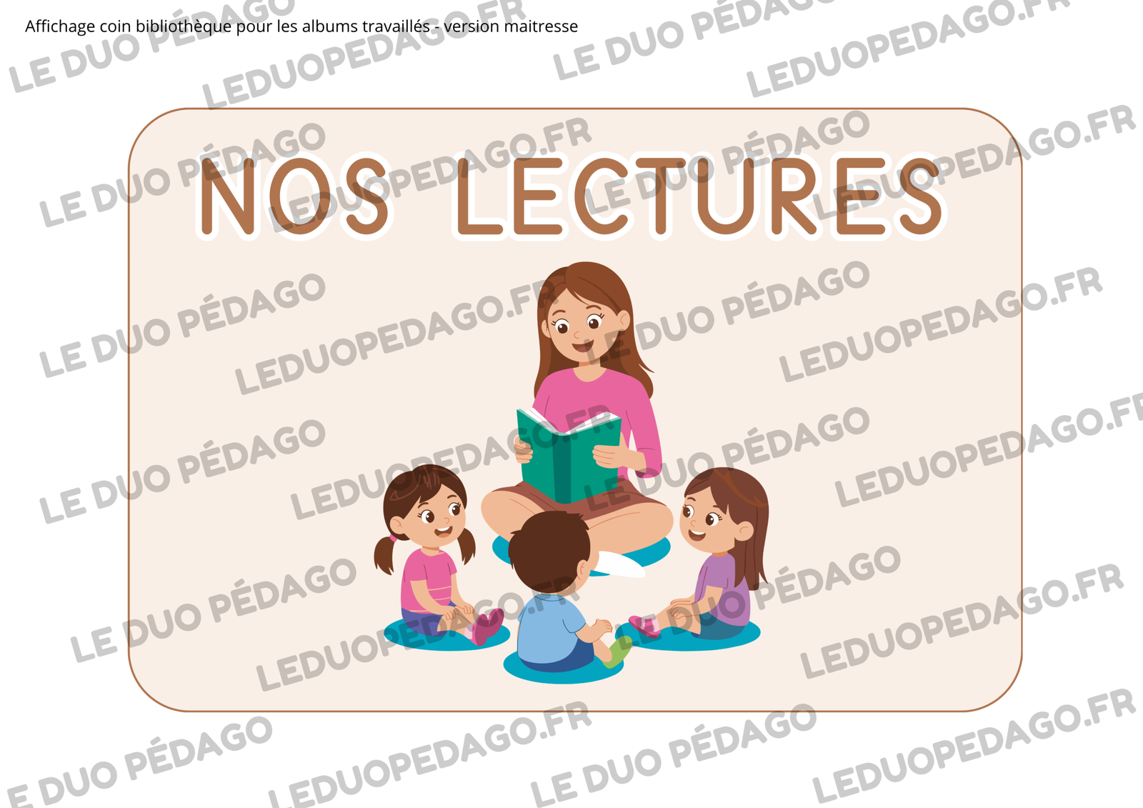 Kit affichages coin bibliothèque maternelle | Coin lecture | PS, MS, GS – Image 11