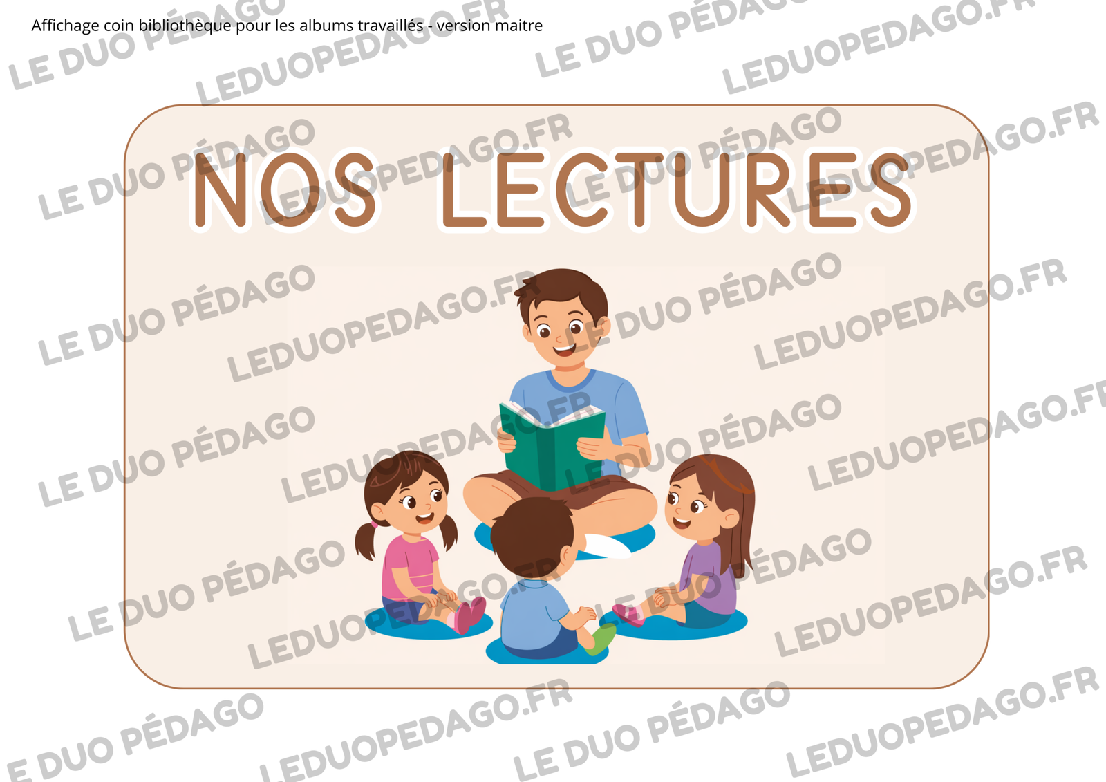 Kit affichages coin bibliothèque maternelle | Coin lecture | PS, MS, GS – Image 12