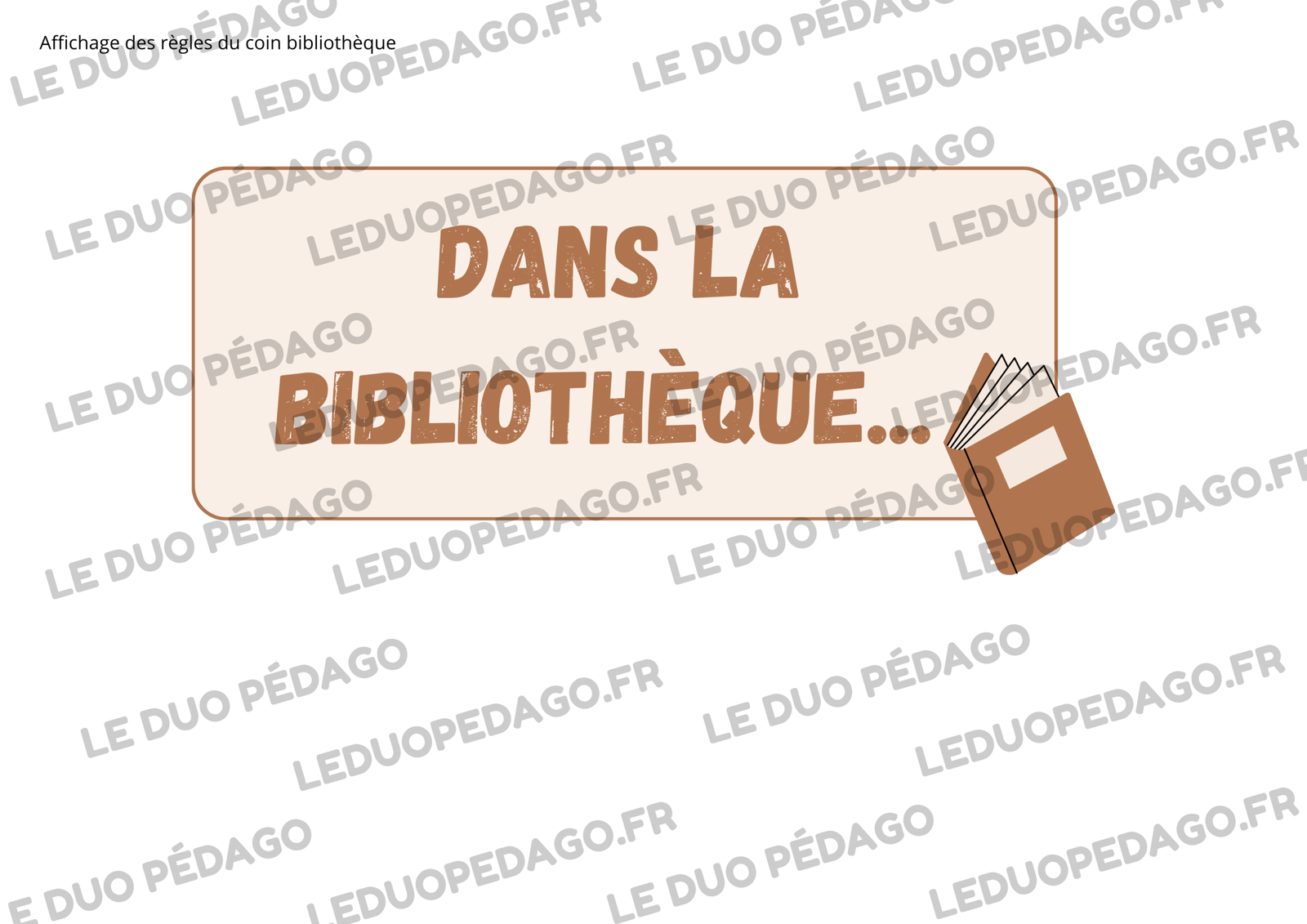 Kit affichages coin bibliothèque maternelle | Coin lecture | PS, MS, GS – Image 13