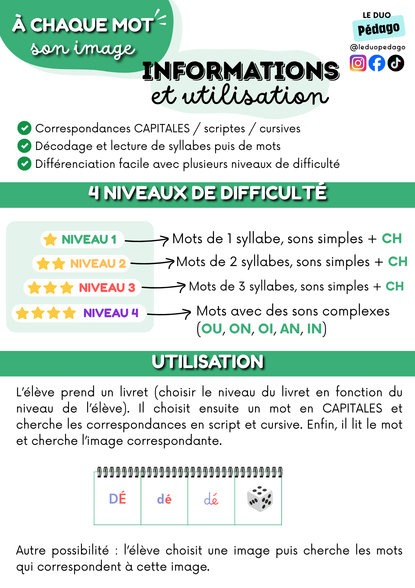 À chaque mot son image – Atelier autonome de lecture (GS – CP) – Image 2