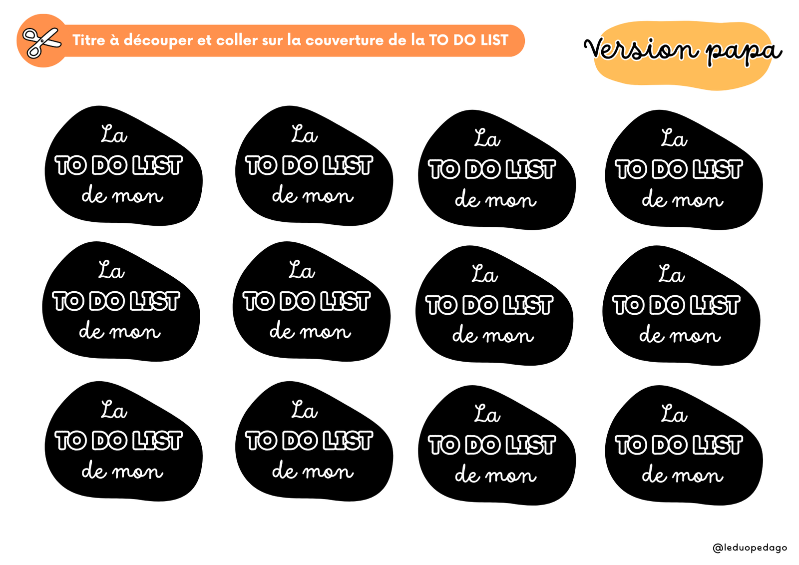 La To Do List de mon papa (ou de ma maman) - Maternelle – Image 2