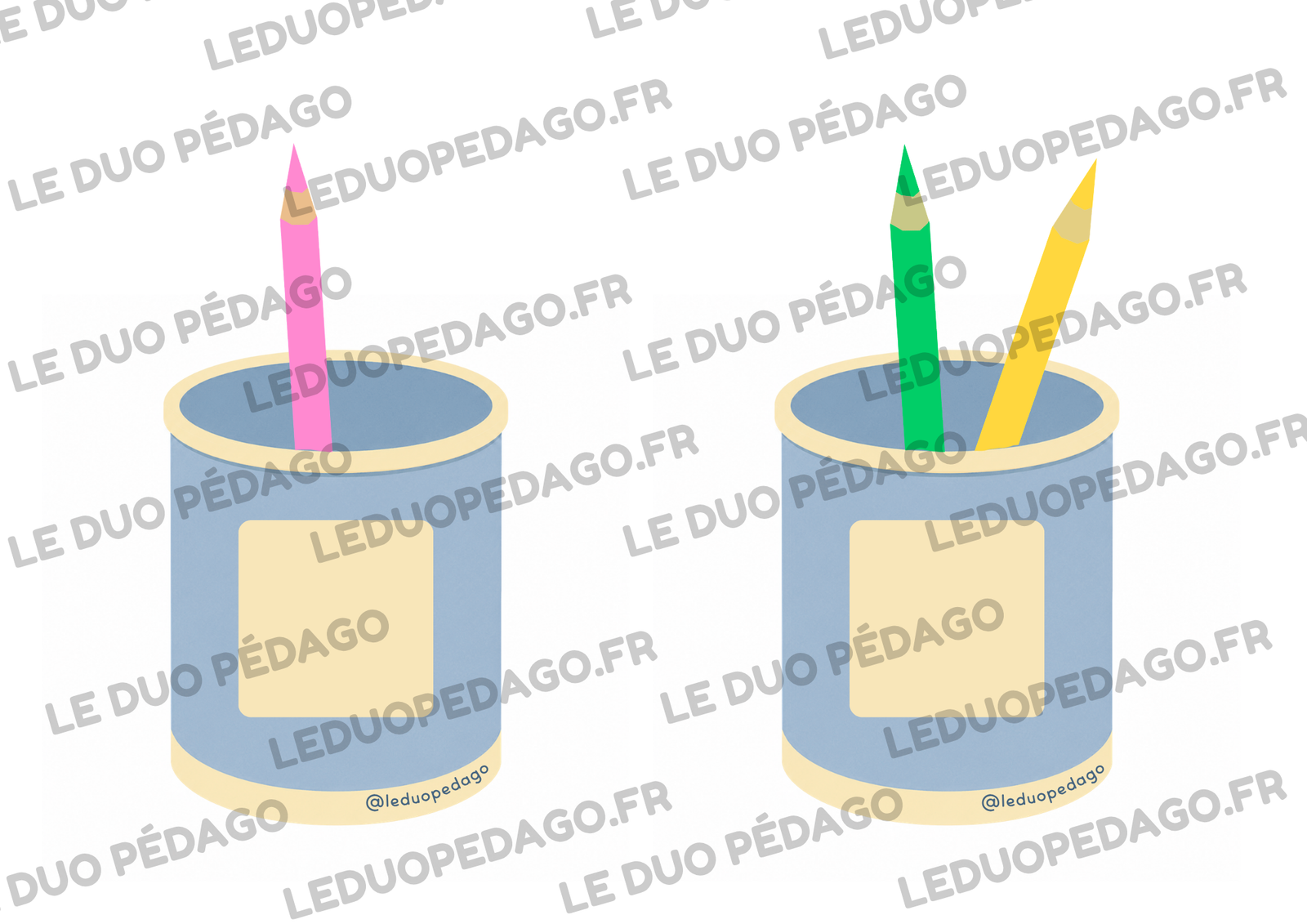 Les pots à crayons – Atelier autonome numération (PS – MS – GS) – Image 2