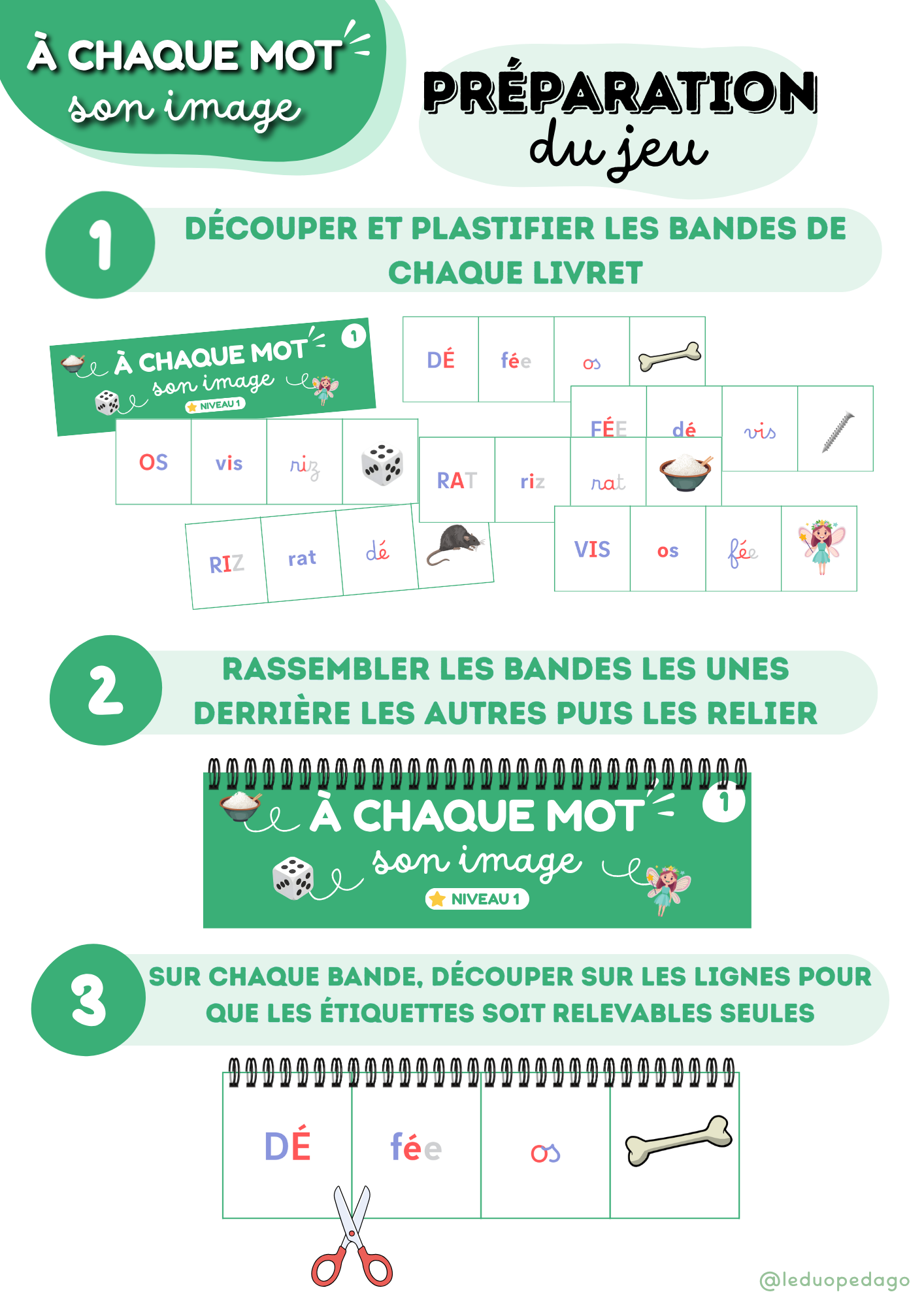 À chaque mot son image – Atelier autonome de lecture (GS – CP) – Image 3