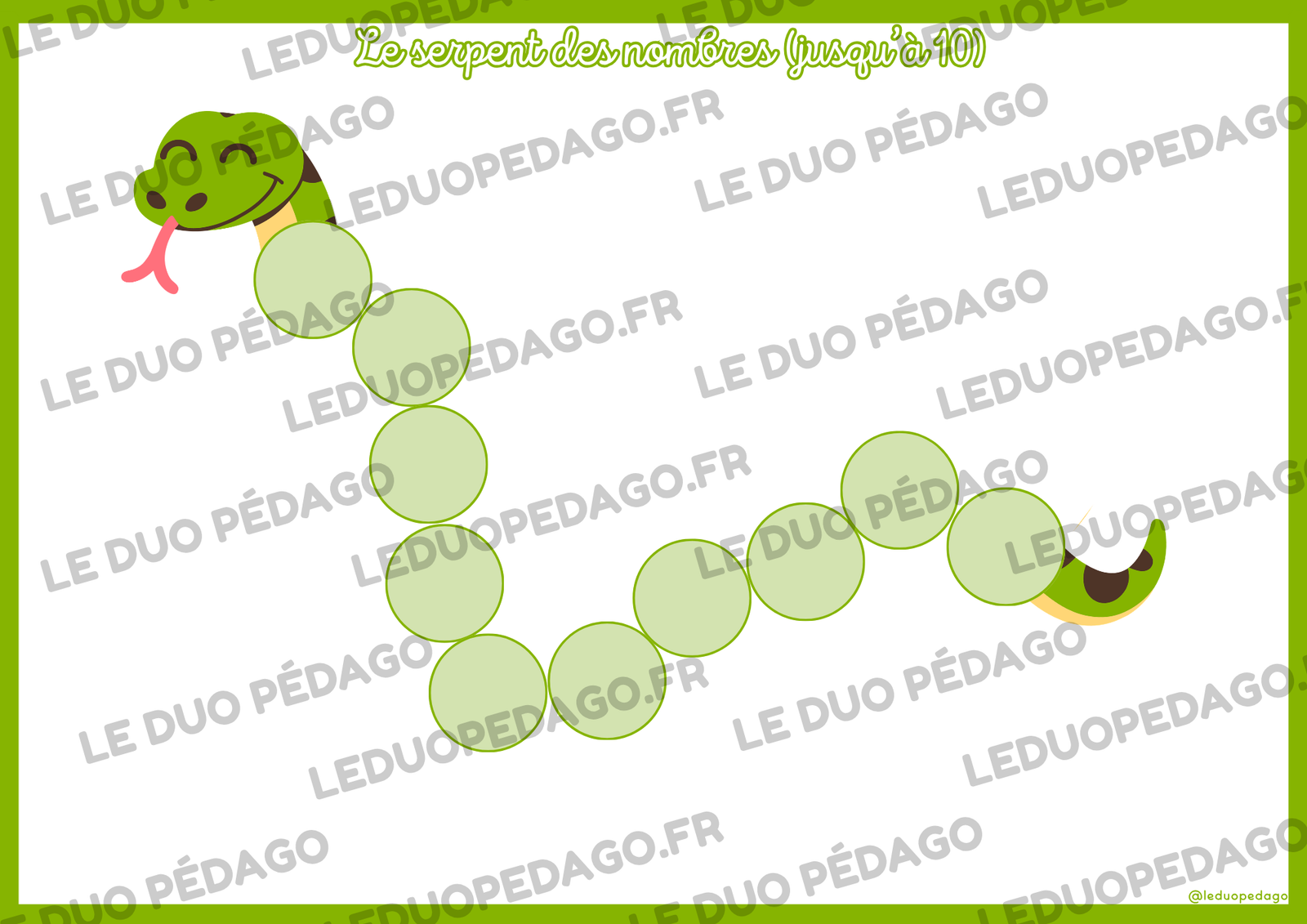 Le Serpent des Nombres – Ordonner les nombres jusqu'à 30 – Image 3