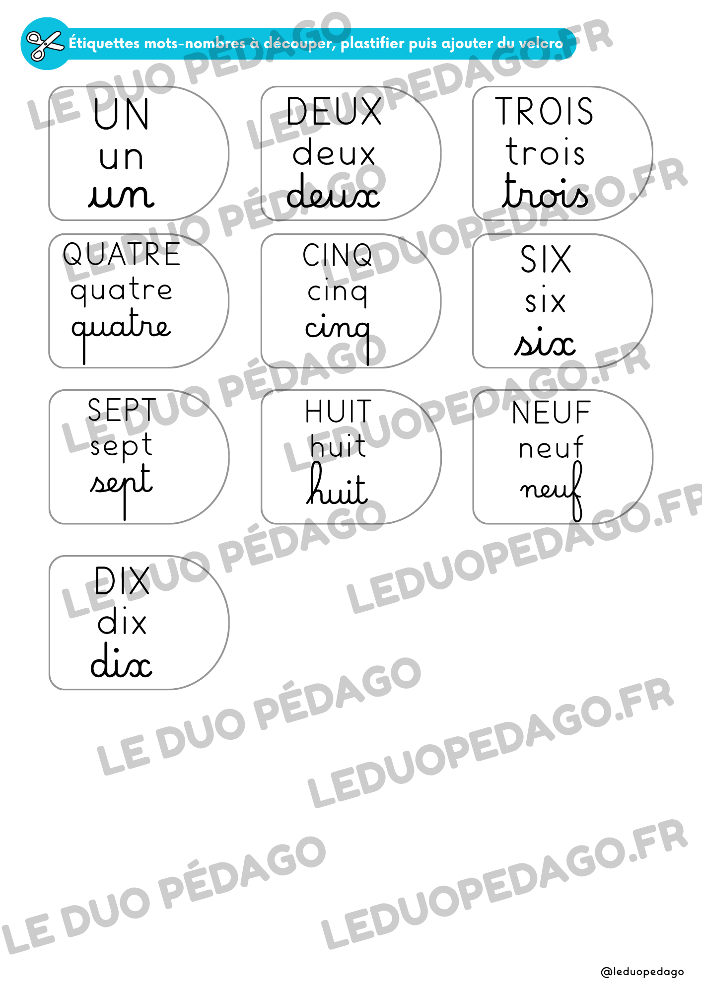 Les mots-nombres – Atelier autonome GS/CP – Image 4
