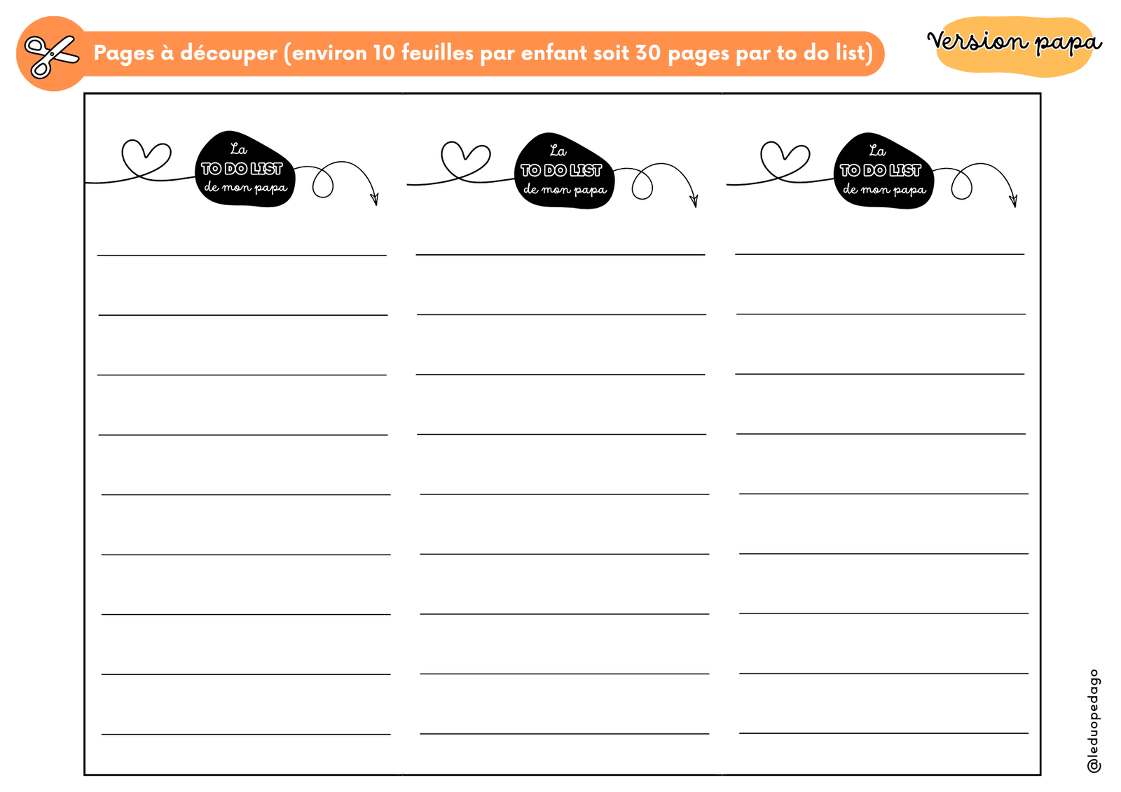 La To Do List de mon papa (ou de ma maman) - Maternelle – Image 5