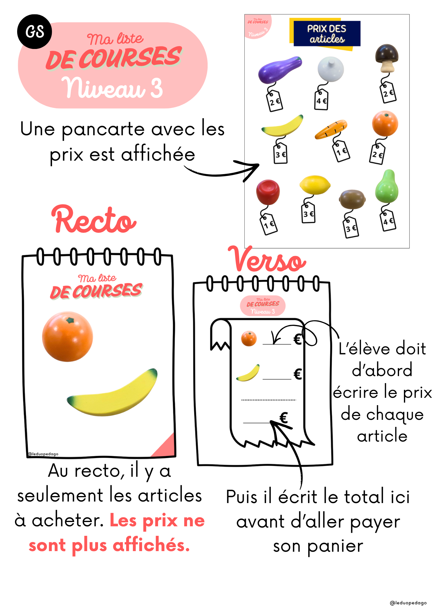 Le P'tit Marché | Atelier monnaie MS & GS | Calcul de petites sommes – Image 5