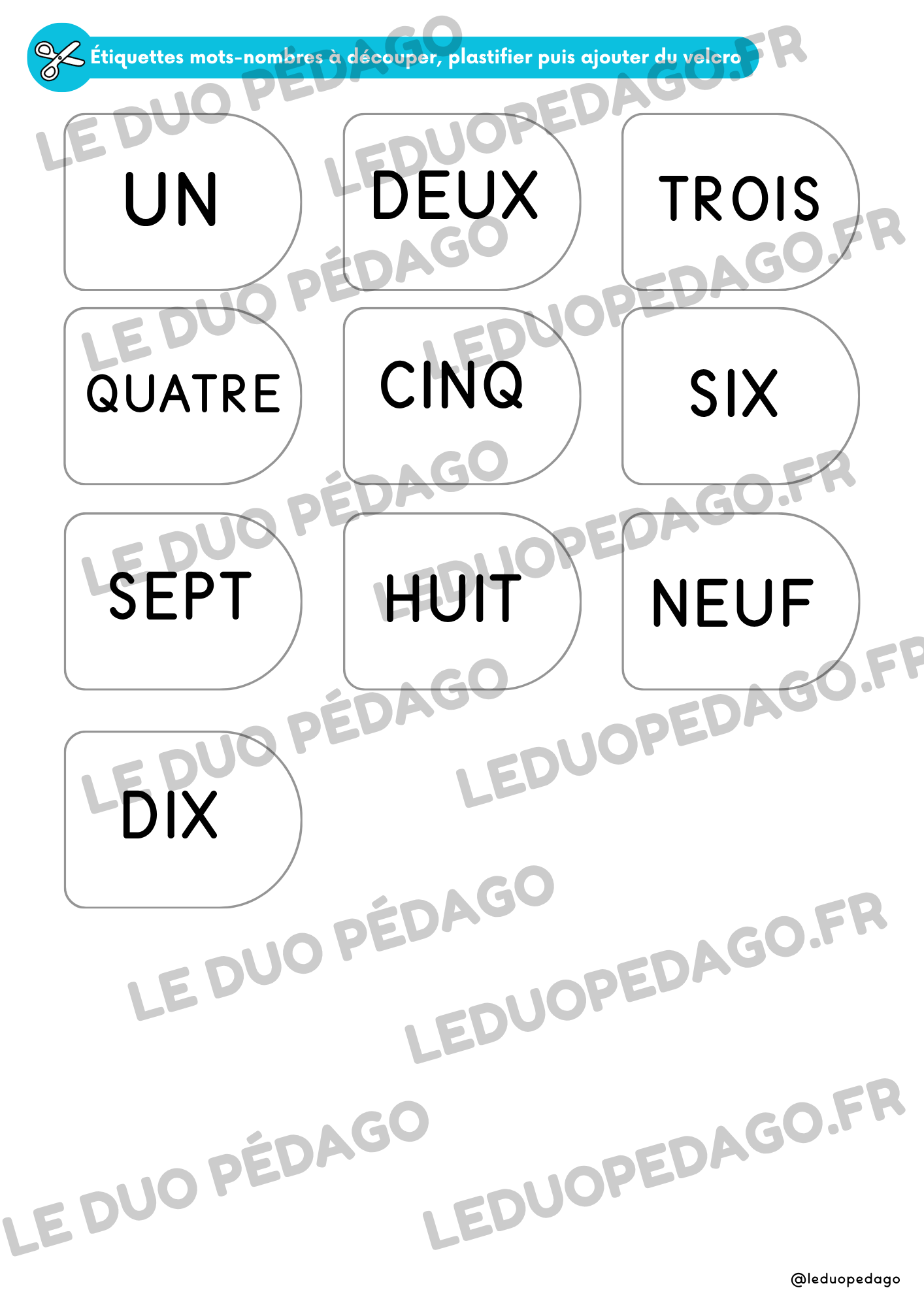 Les mots-nombres – Atelier autonome GS/CP – Image 5