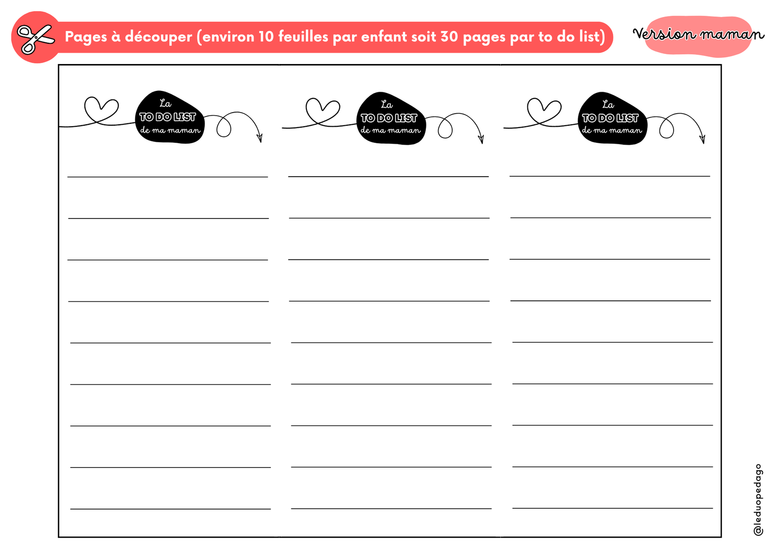 La To Do List de mon papa (ou de ma maman) - Maternelle – Image 6
