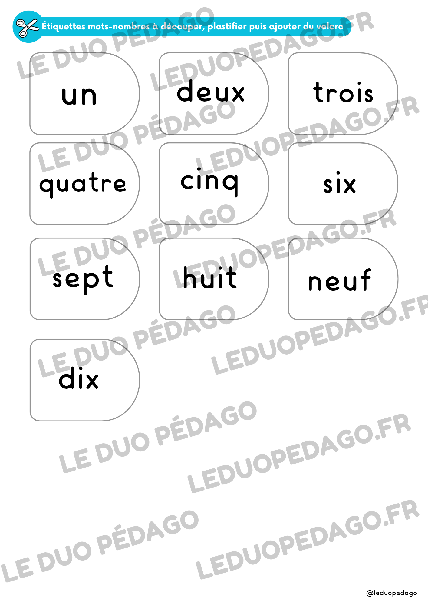 Les mots-nombres – Atelier autonome GS/CP – Image 6