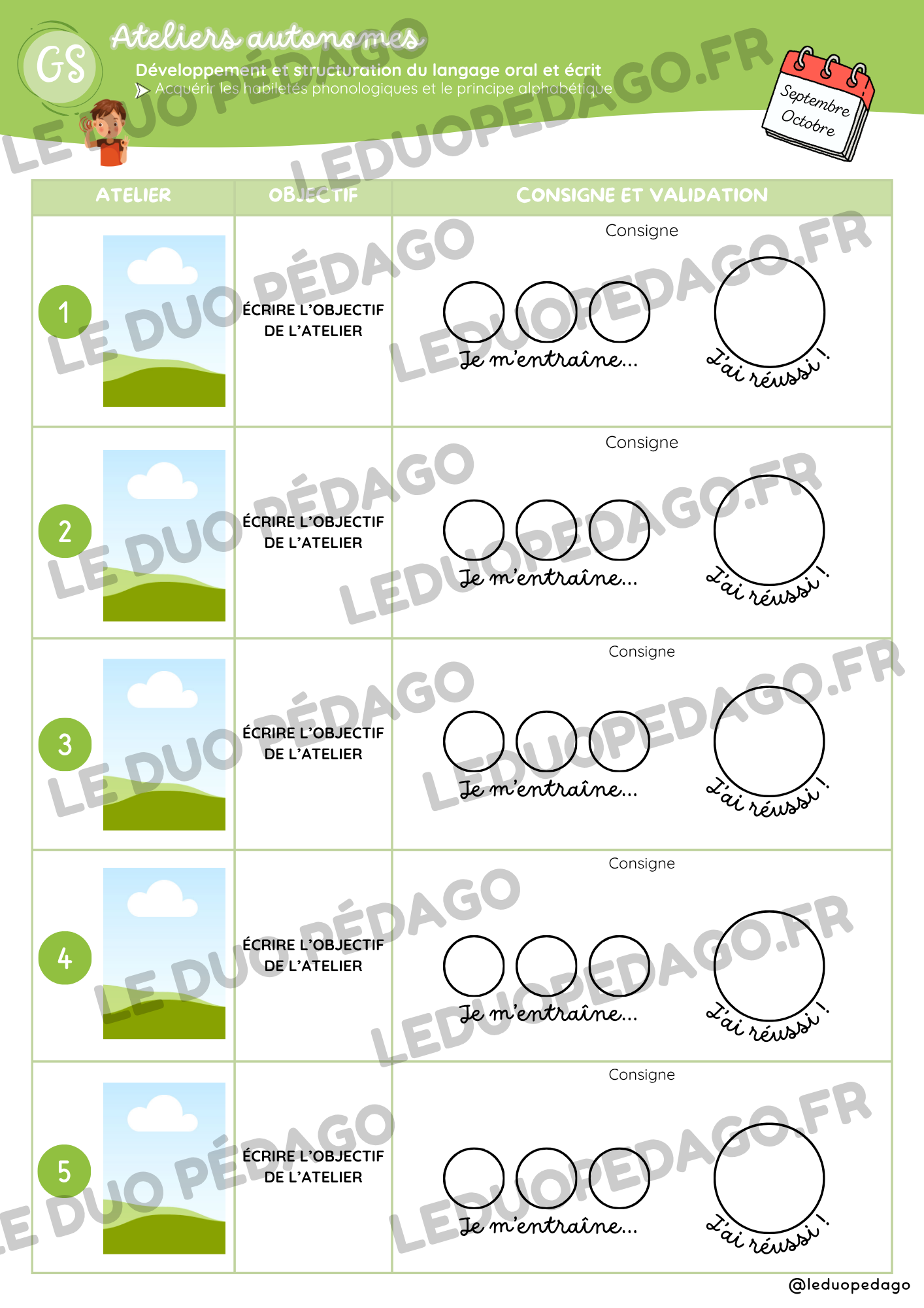Mon livret d'activités autonomes – Modèle Canva modifiable - PS MS GS – Image 7