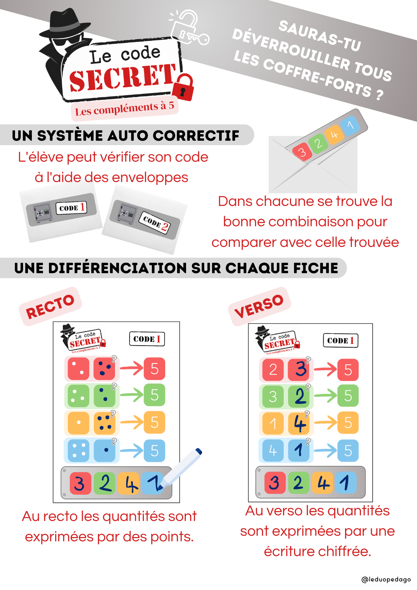 Le code secret – Les compléments à 5 - MS/GS – Image 4