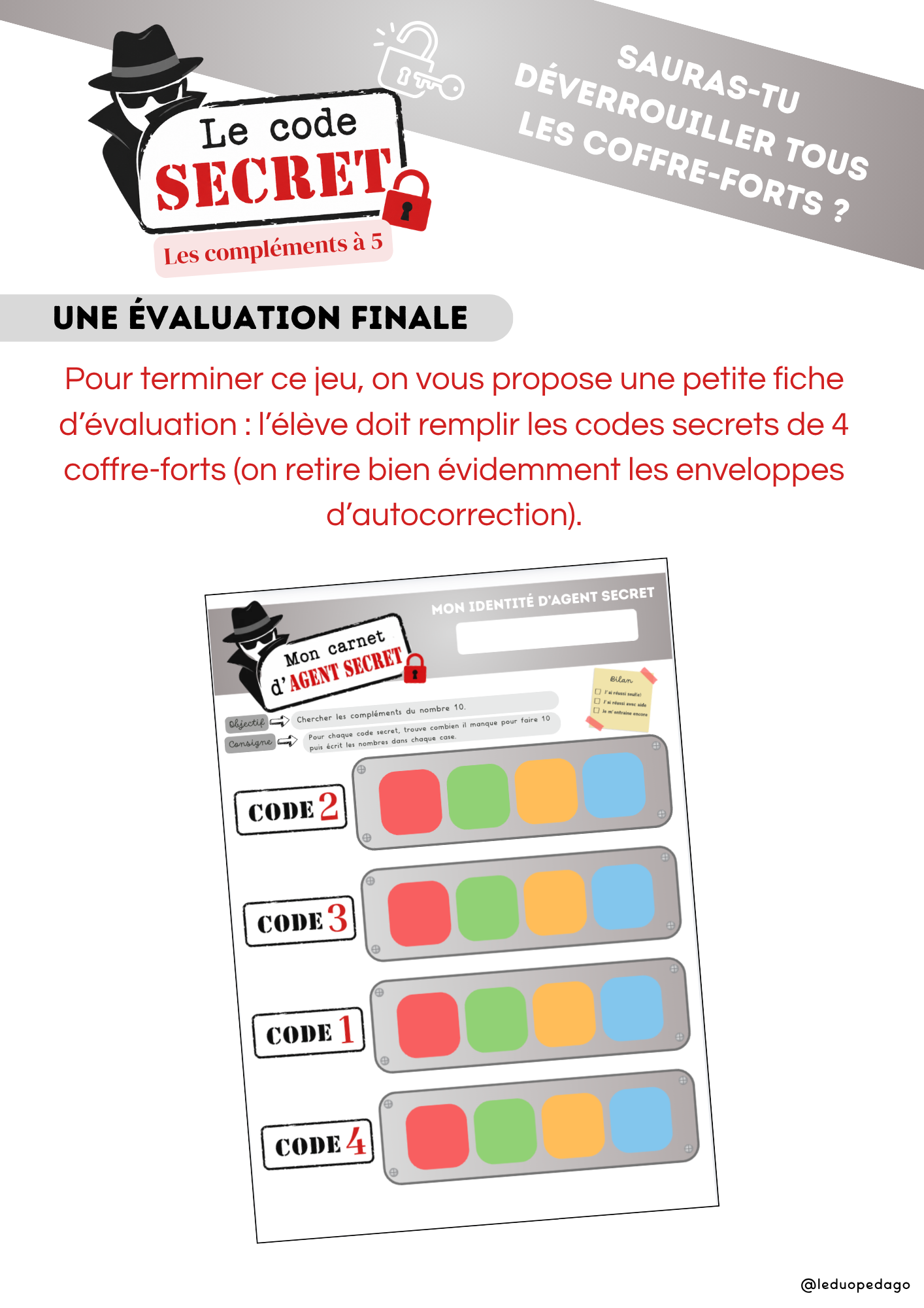 Le code secret – Les compléments à 5 - MS/GS – Image 5