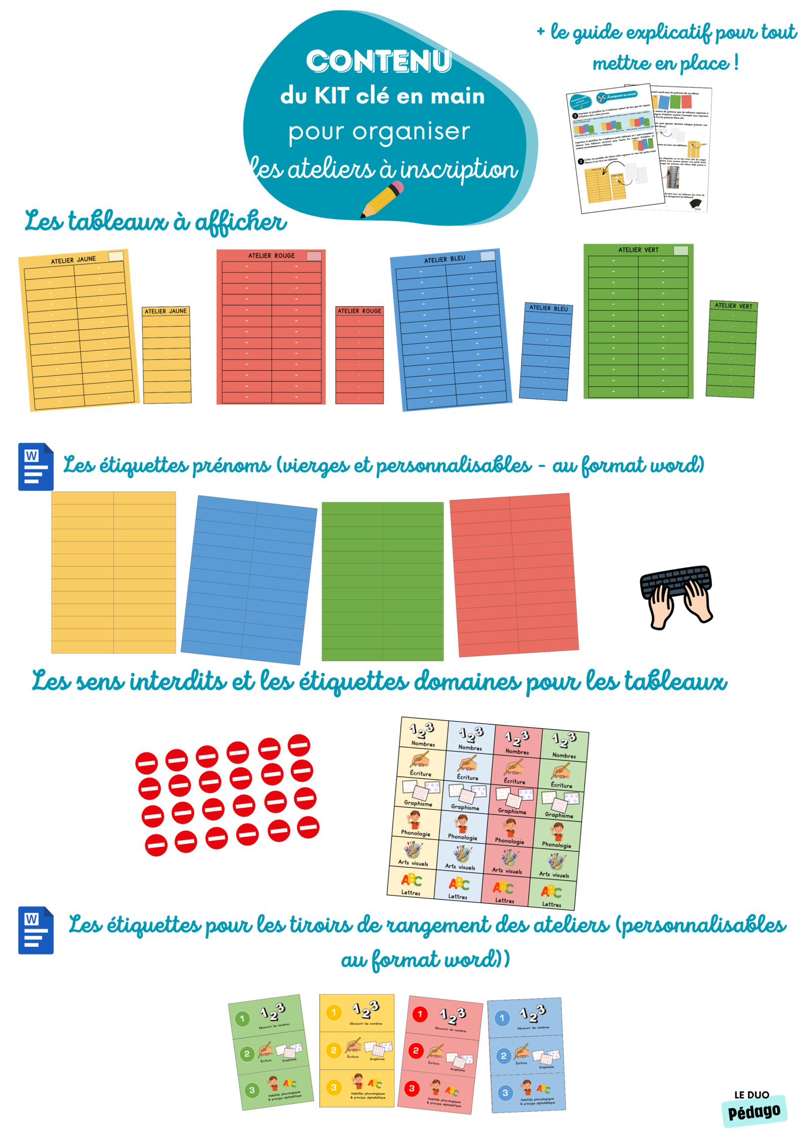 Kit d'organisation des ateliers à inscription | Maternelle PS, MS, GS – Image 2