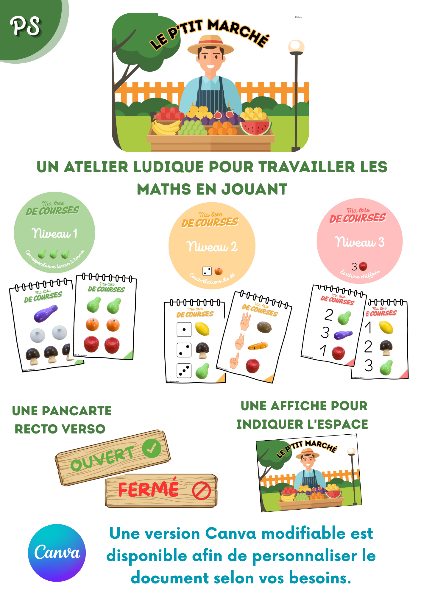 Le P'tit Marché – Atelier de mathématiques (PS) – Image 2