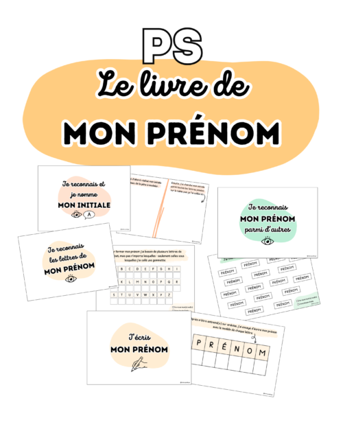📖 Le livre de mon prénom – Fichier Canva PS
