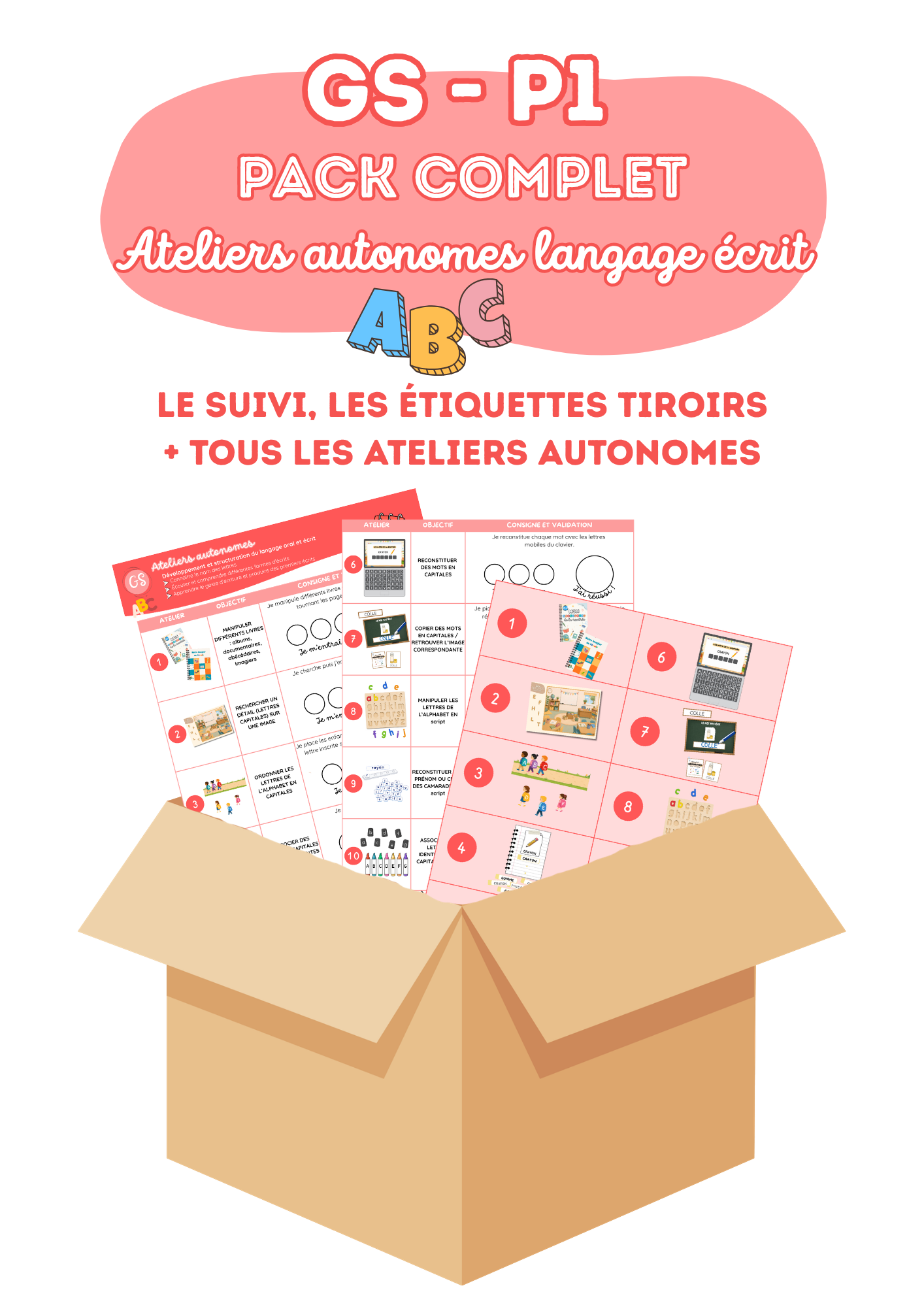 GS • Période 1 | Pack complet – Ateliers autonomes Langage écrit