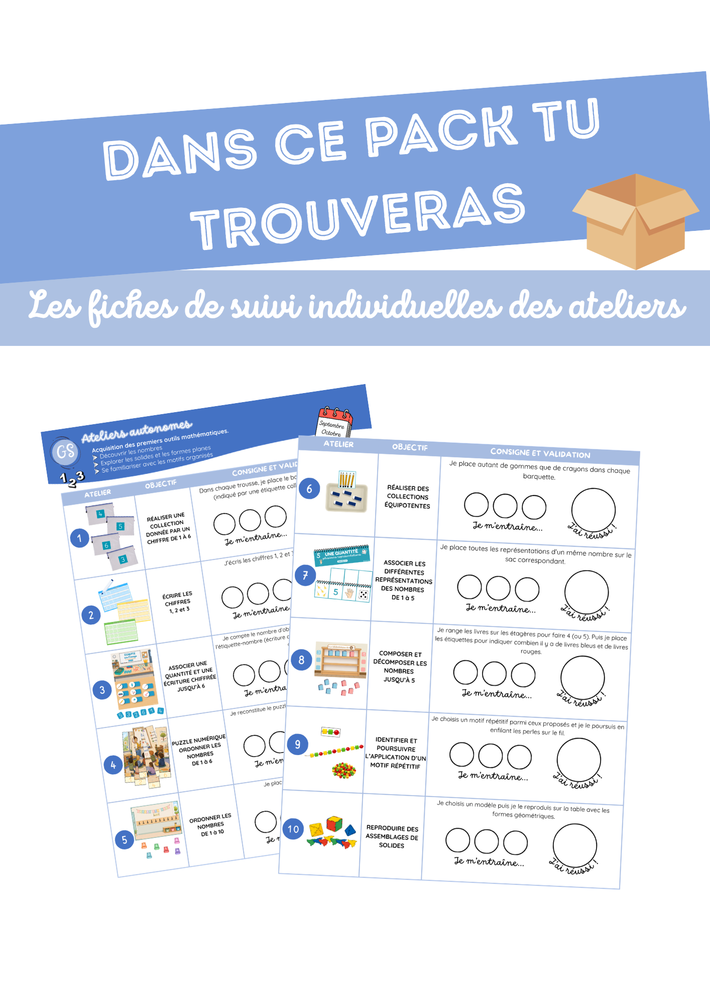 GS • Période 1 | Pack complet – Ateliers autonomes Maths – Image 2