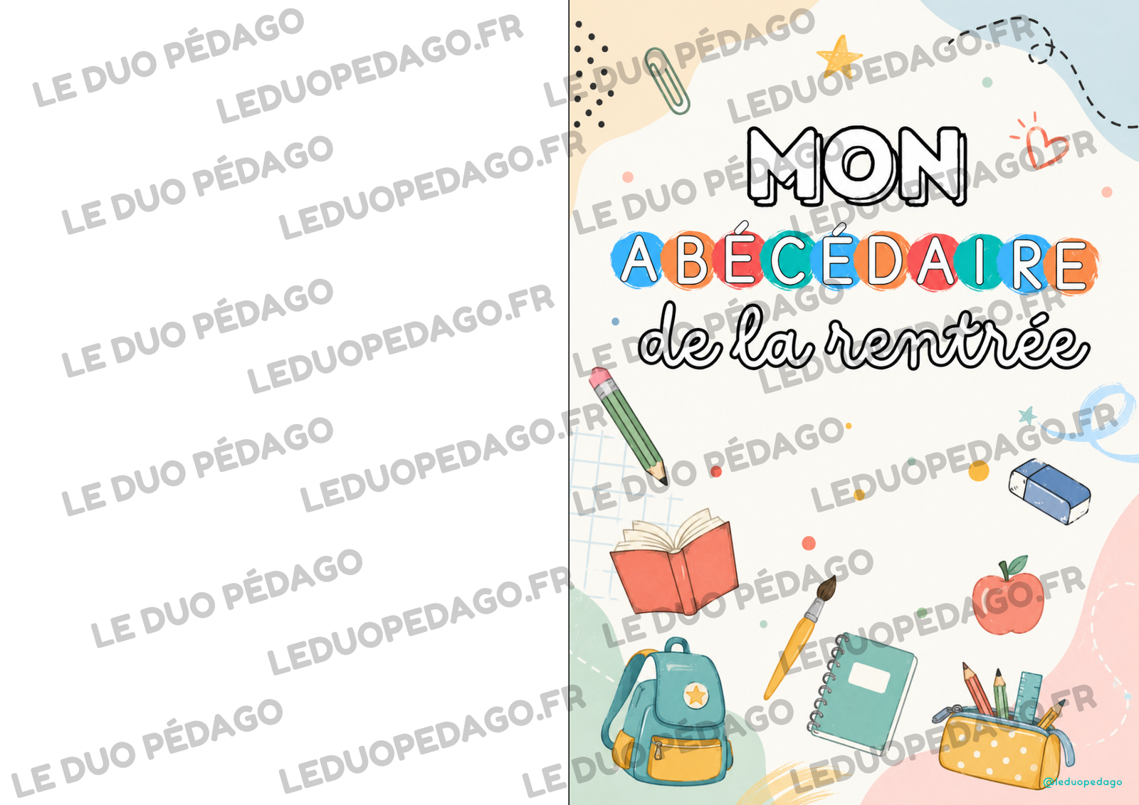 Mon abécédaire de la rentrée – Maternelle – Image 2