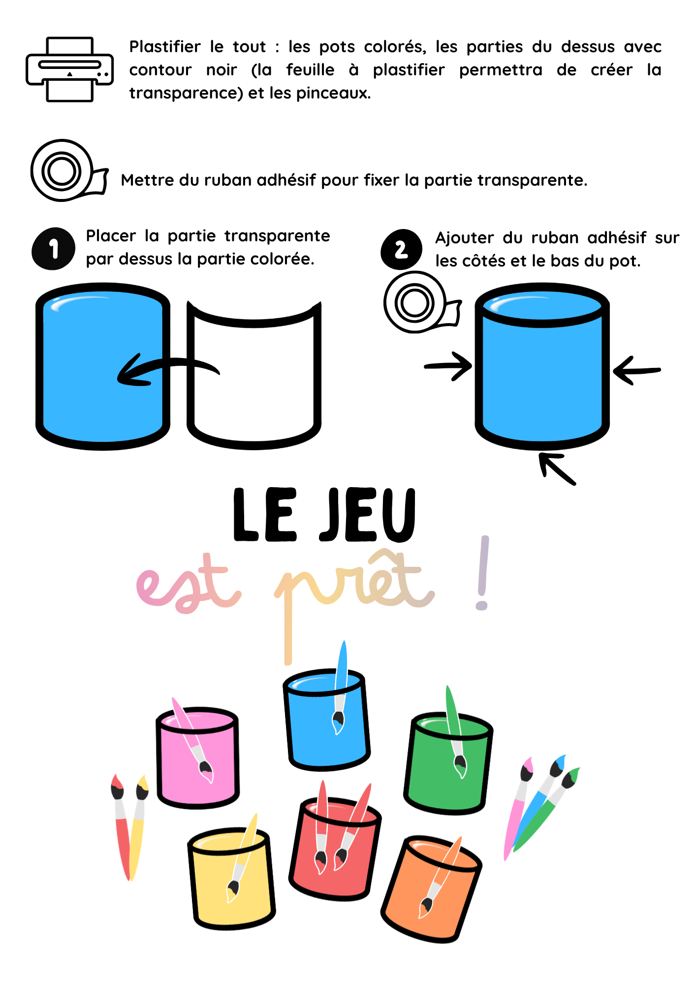 đš Les pots de peinture â Jeu PS-MS â Image 3