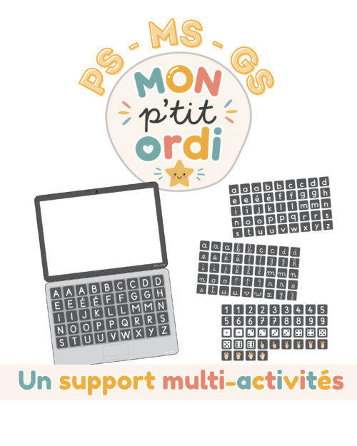 💻 Mon p’tit ordi – Support multi-activités PS-MS-GS