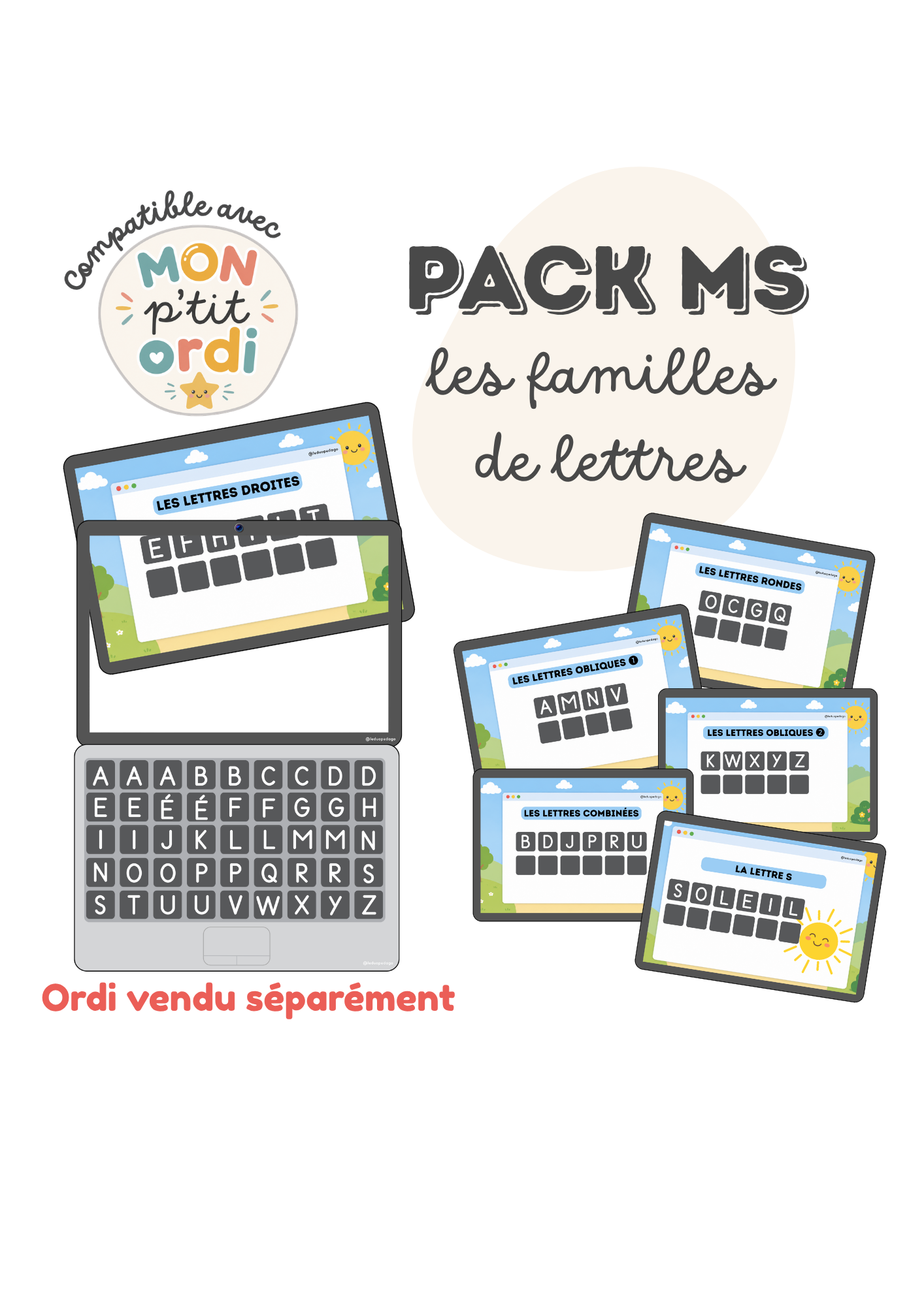 đ» Pack MS â Les familles de lettres