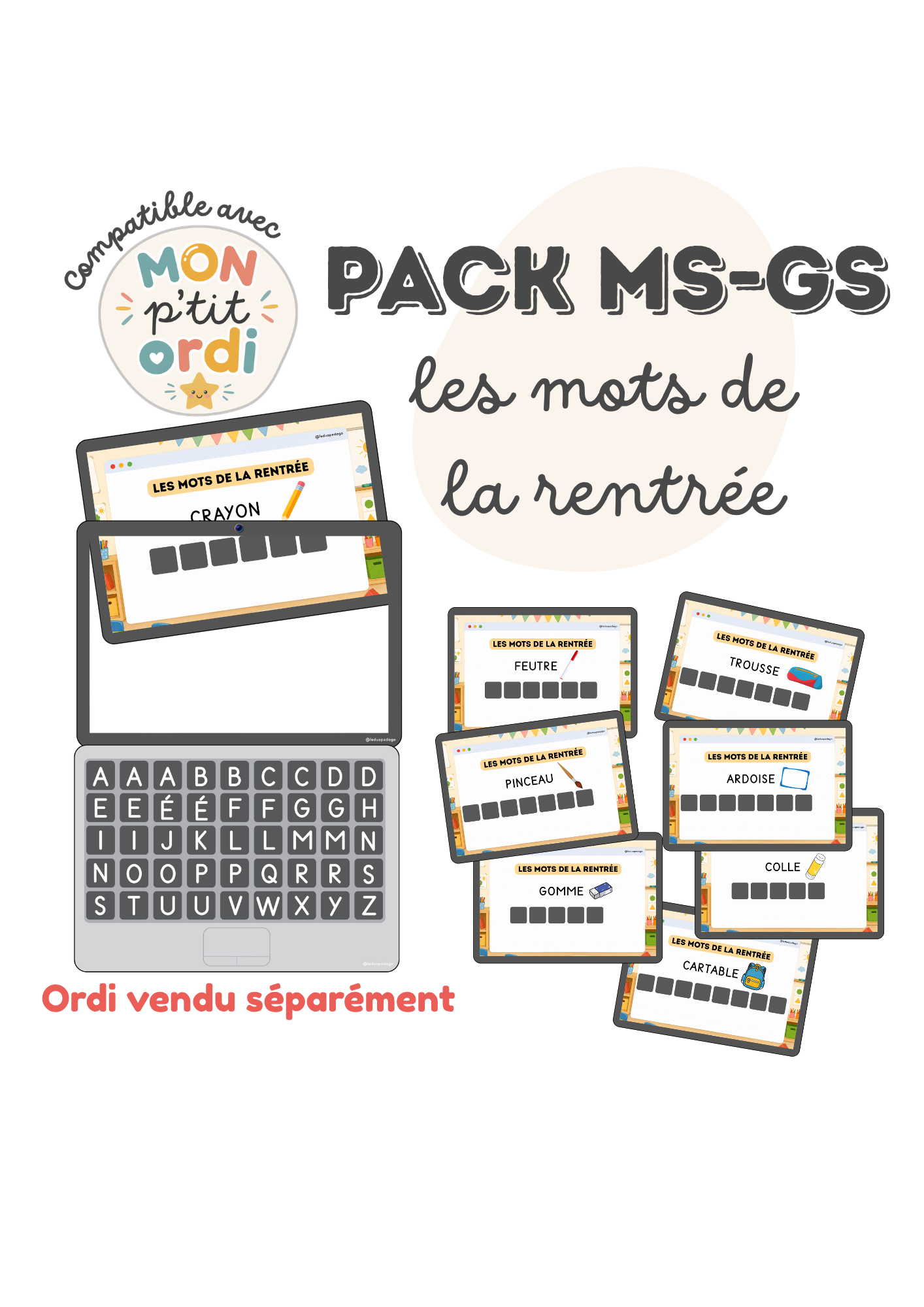 đ» Les mots de la rentrĂ©e â Pack MS-GS